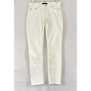 Levis 524 Too Superlow Skinny Jeans White‎ Denim Low Rise Womens 16x31